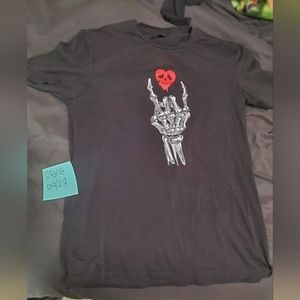 Skeleton hand shirt